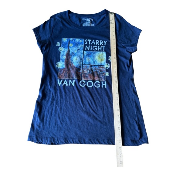 Wound Up T-Shirt XL (19 )Juniors Blue "Starry Night Van Gogh", Short Sleeve - Picture 6 of 7